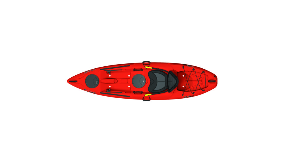 Evoke Paddle Sports Vue 100 Sit On Kayak-Red Hot