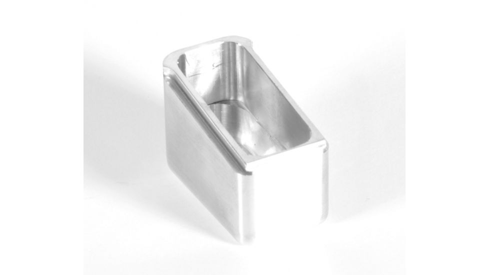 Evolution Gun Works Caspian Hi-Cap Base Pad +2, Aluminum, Silver Anodized Finish, 11760