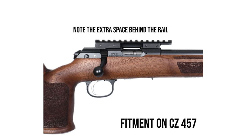 Evolution Gun Works HD Picatinny Scope Mount, CZ 452/CZ 453/CZ 455/CZ 511, Standard Action, 0 MOA, Matte Black Hardcoat, 80910