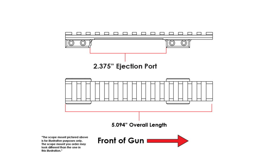 Evolution Gun Works HD Picatinny Scope Mount, CZ 527, 16 mm, 0 MOA, Matte Black Hardcoat, 80928