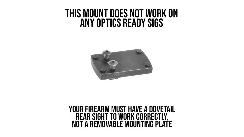 Evolution Gun Works Leupold DeltaPoint Pro Sight Mount, JPoint, Redfield Accelerator, and Optima, SIG P220-229, 320, 1.604in, Aluminum, Matte Black Hardcoat, 49415