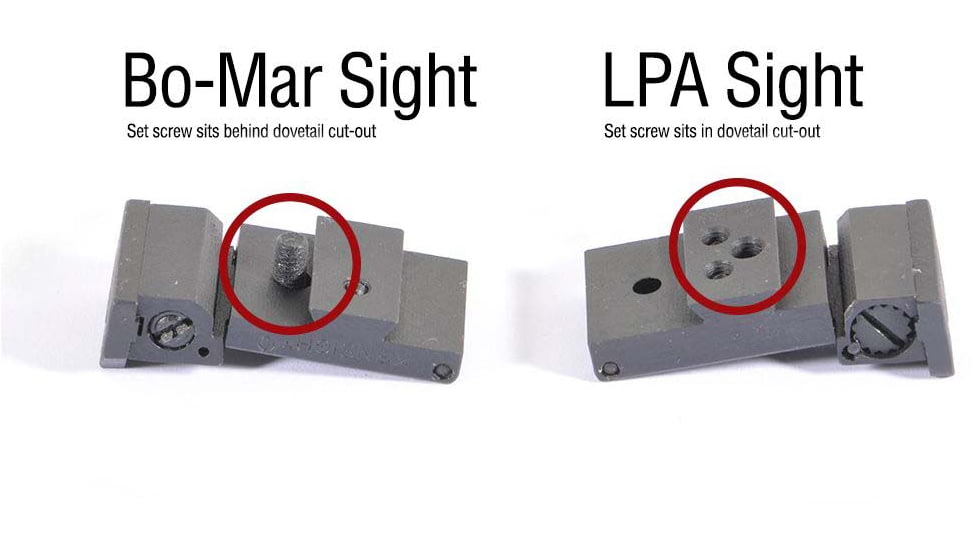 Evolution Gun Works Silverline Adj Rear Sight, LPA TRT Para Springfield, Black, 15110