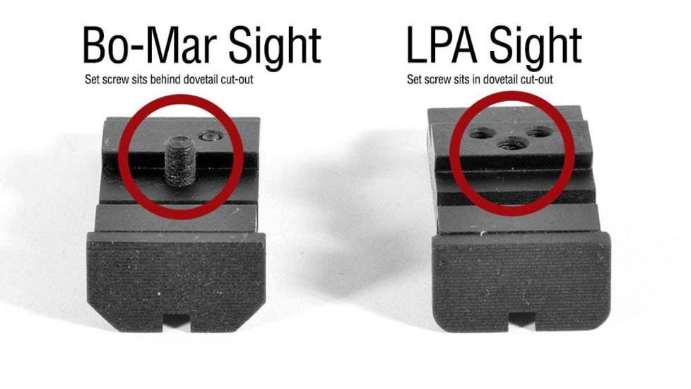 Evolution Gun Works Silverline Adj Rear Sight, LPA TRT Para Springfield, Black, 15110