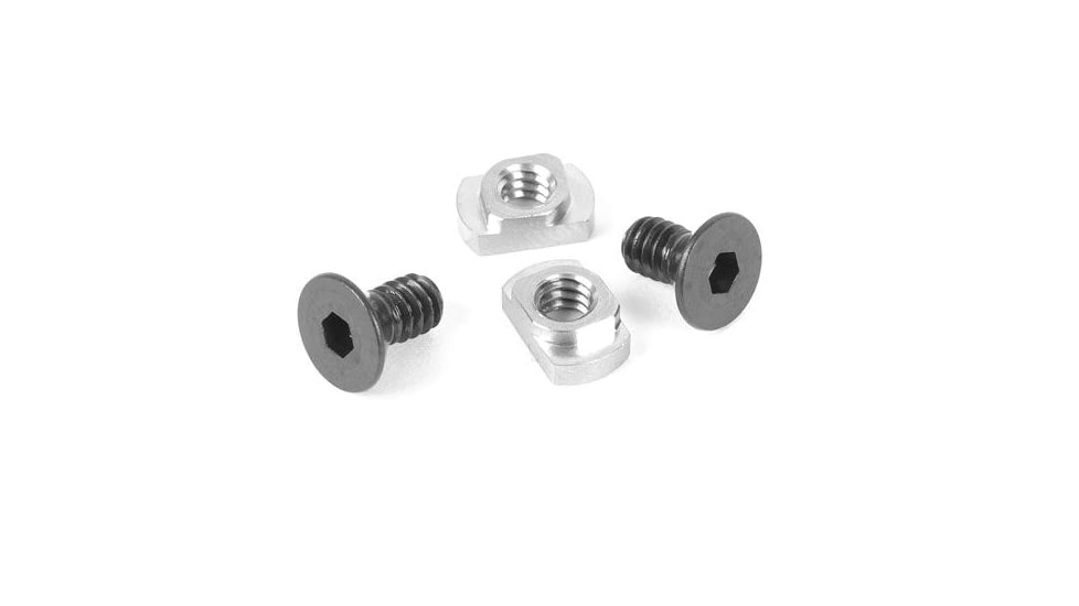 Evolution Gun Works Stainless M-LOK Nuts with Screws, 10-24 Thread, 2 pack, Stainless, 49980