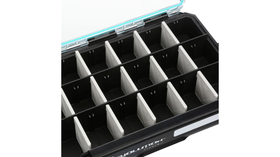 Evolution Outdoor Ballistix 3.6 Tray, Black clear, 3600 sz tackle tray, BLX36