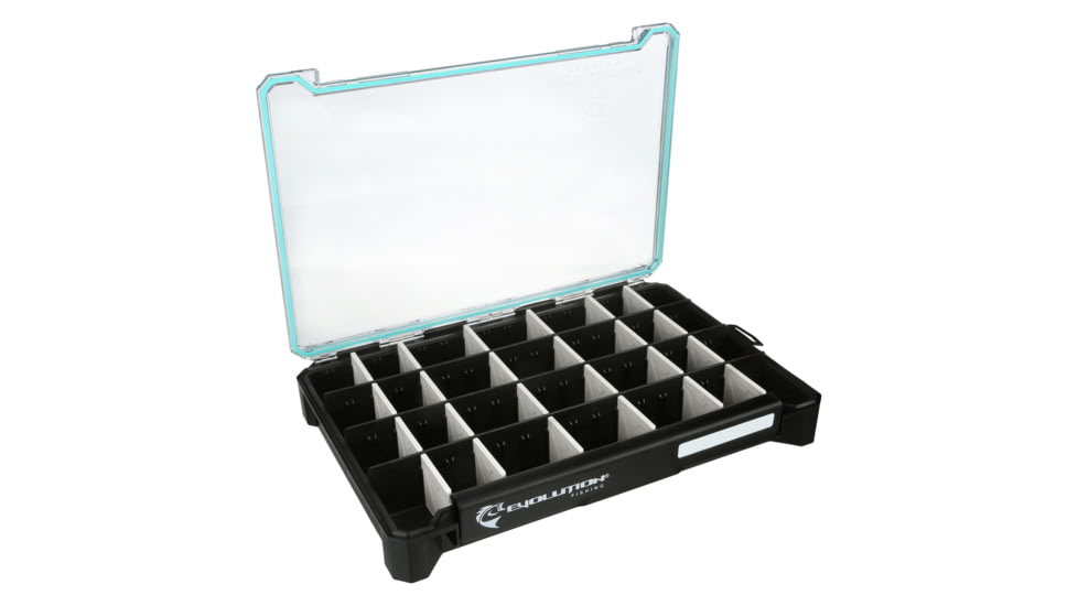 Evolution Outdoor Ballistix 3.7 Tray, Black clear, 3700 sz tackle tray, BLX37