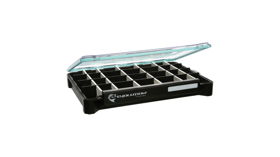 Evolution Outdoor Ballistix 3.7 Tray, Black clear, 3700 sz tackle tray, BLX37