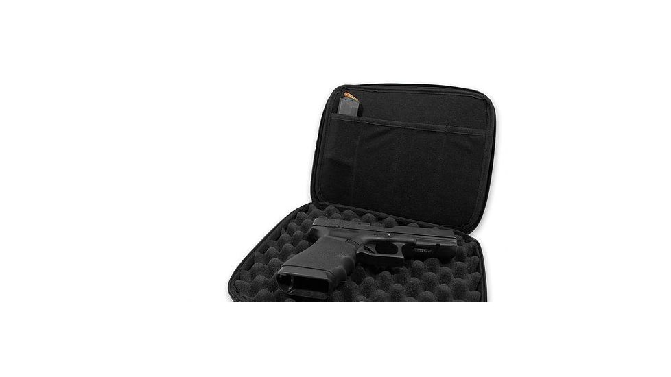 Evolution Outdoor Compression Molded Double Pistol Case, Black, 16in x 12in x 3.5in, 44201-EV