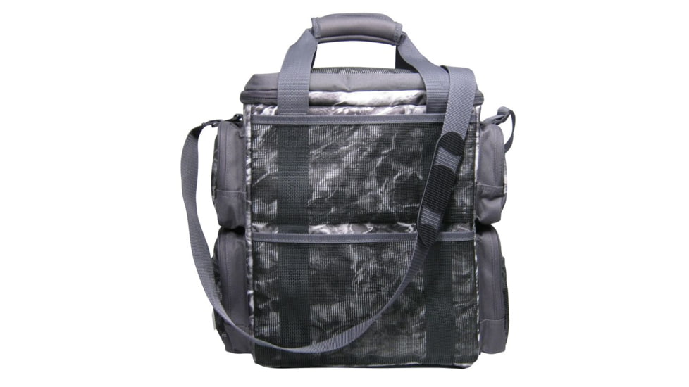 Evolution Outdoor Large Mouth Double Decker Tackle Backpack, Mossy Oak Elements / Grey / White / Green, 14in x 12in x 14.75in, 31021-EV