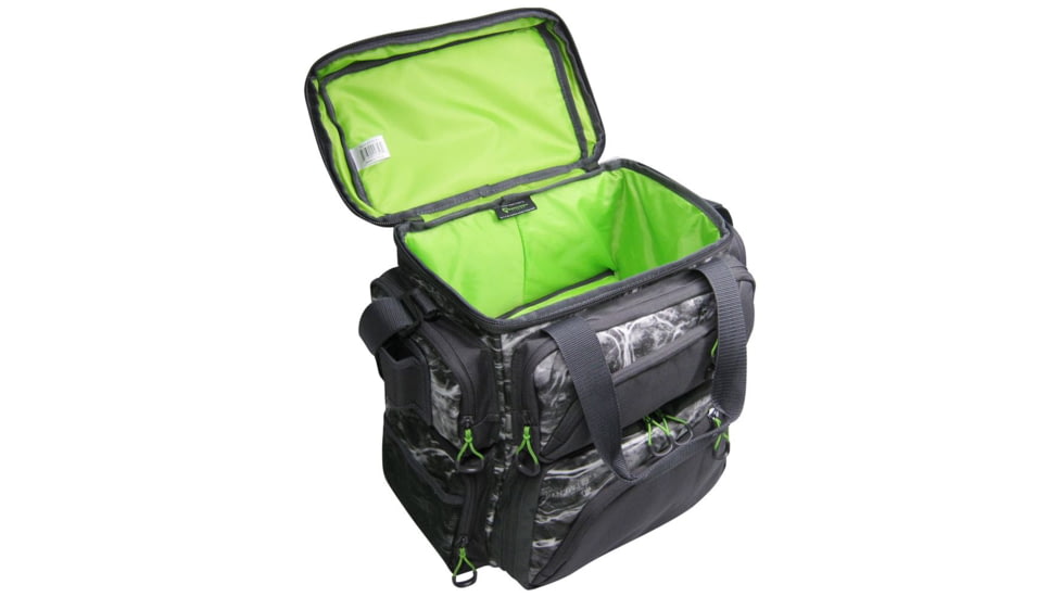 Evolution Outdoor Large Mouth Double Decker Tackle Backpack, Mossy Oak Elements / Grey / White / Green, 14in x 12in x 14.75in, 31021-EV