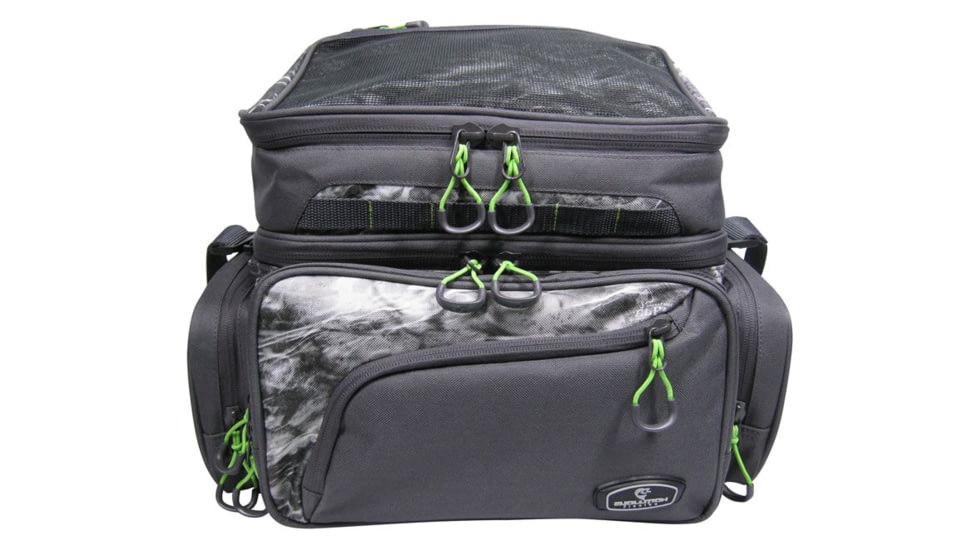 Evolution Outdoor Large Mouth Pro Performance Tackle Bag, Mossy Oak Elements / Grey / White / Green, 13.5in x 16in x 11.50in, 31020-EV