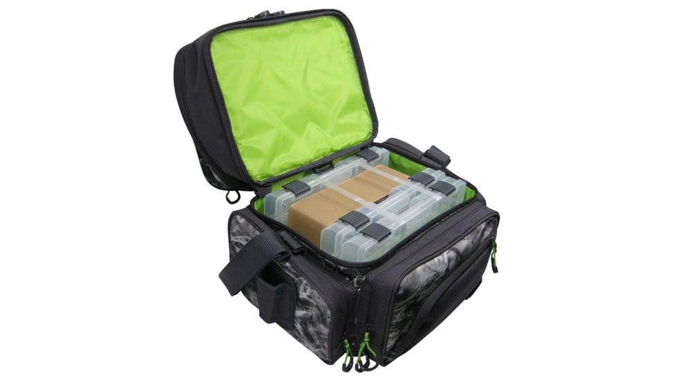 Evolution Outdoor Large Mouth Pro Performance Tackle Bag, Mossy Oak Elements / Grey / White / Green, 13.5in x 16in x 11.50in, 31020-EV