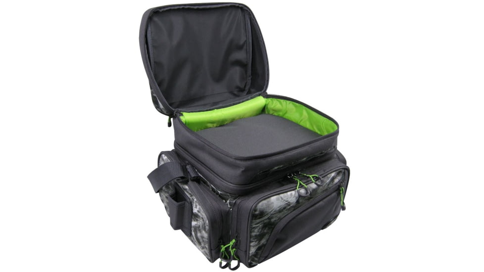 Evolution Outdoor Large Mouth Pro Performance Tackle Bag, Mossy Oak Elements / Grey / White / Green, 13.5in x 16in x 11.50in, 31020-EV