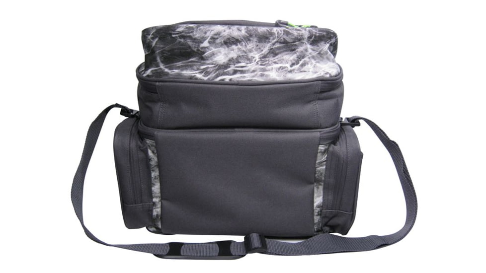 Evolution Outdoor Large Mouth Pro Performance Tackle Bag, Mossy Oak Elements / Grey / White / Green, 13.5in x 16in x 11.50in, 31020-EV