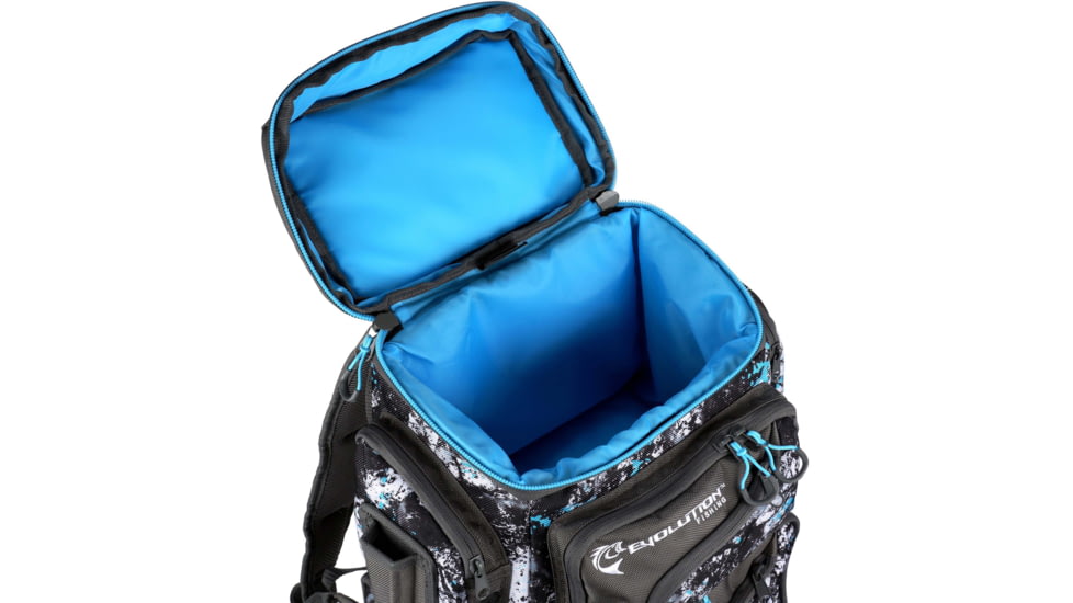 Evolution Outdoor Largemouth 3600 Tackle Backpack, Includes 3 Trays, Quartz Blue, 34010-EV