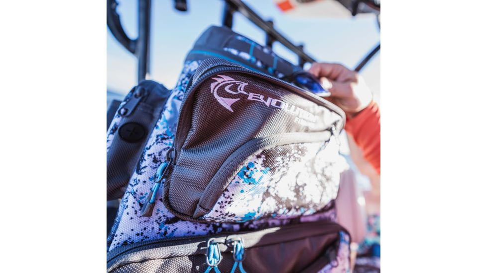 Evolution Outdoor Largemouth 3600 Tackle Backpack, Includes 3 Trays, Quartz Blue, 34010-EV