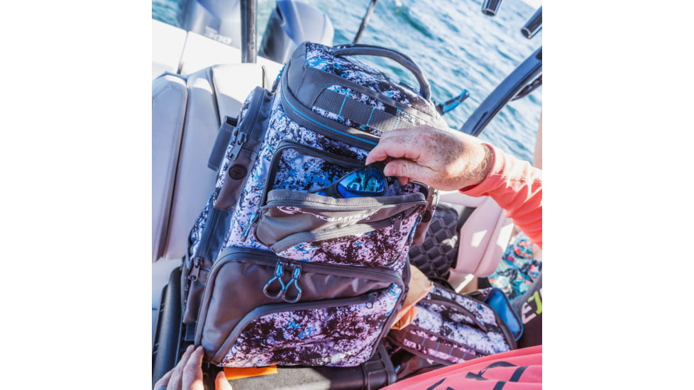 Evolution Outdoor Largemouth 3600 Tackle Backpack, Includes 3 Trays, Quartz Blue, 34010-EV