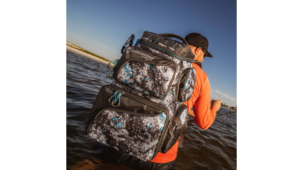 Evolution Outdoor Largemouth 3600 Tackle Backpack, Includes 3 Trays, Quartz Blue, 34010-EV