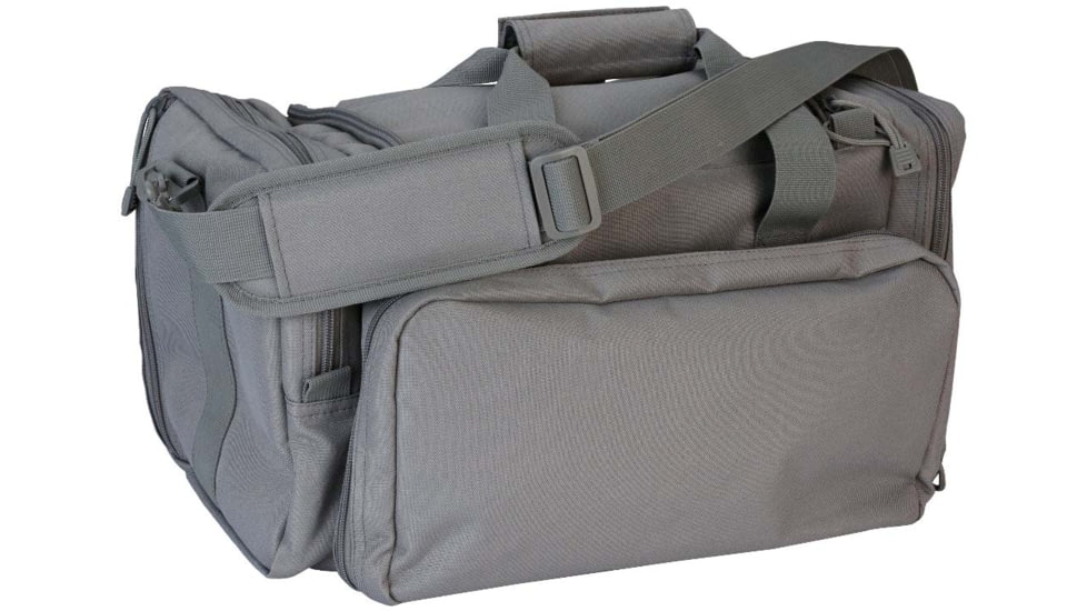 Evolution Outdoor Range Bag, Polyester, MOLLE Webbing, Hook and Loop Panel, Large Main Compartment with Multiple Exterior Zipper Compartments, Gray