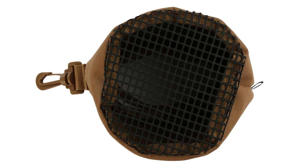 Evolution Outdoor Tactical Brass Bag, Polyester, Rubber Mesh Bottom, Cinch Top, Roll-Up Storage, Coyote
