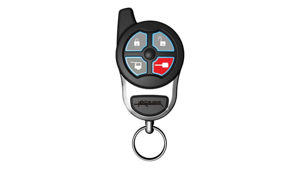 Excalibur Alarms Excalibur 4 Button Transmitter Remote Fob, Black 141007