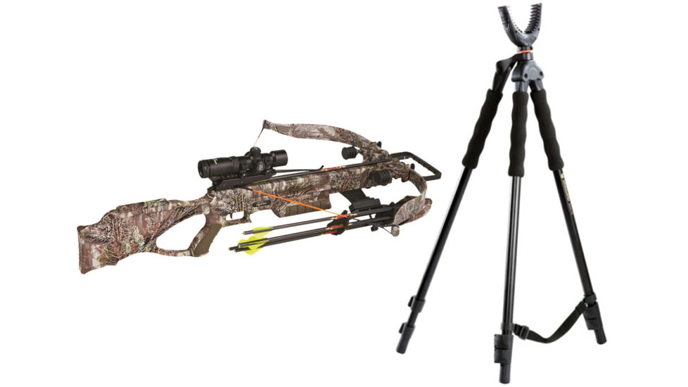 Excalibur Crossbow Matrix 380 Crossbow, w/Tact-Zone Scope RT Max-1, 3860 W/ Vanguard Quest Tripod