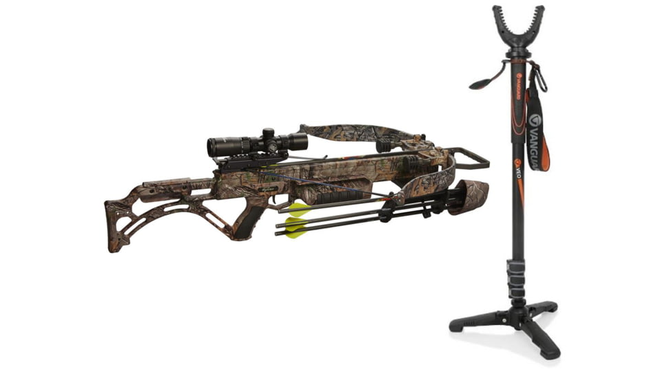 Excalibur Crossbow Matrix Bulldog 400, Crossbow RT Xtra TactZone Pkg, 4400 W/ Vanguard Veo Shooting Stick