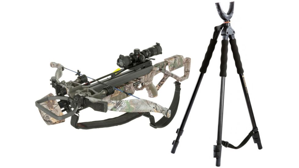 Excalibur Crossbow Micro Elite 335, Crossbow RT Xtra TactZone Pkg., E95837 W/ Vanguard Quest Tripod