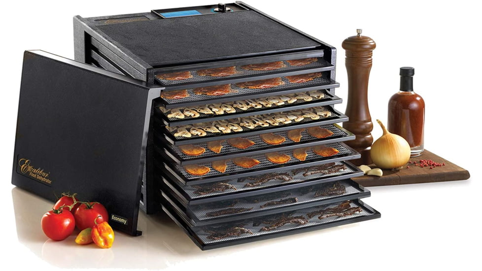 Excalibur Model 2900ECB 9-Tray Dehydrator, 15 Sq/Ft. Drying Space, Black, 2900ECB