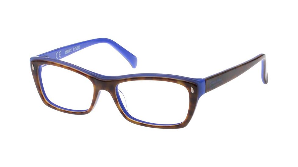 Exces 3102 Eyeglasses - Demi Amber-Blue Frame w/ Clear Lenses,Size 53-16-135 3102-142