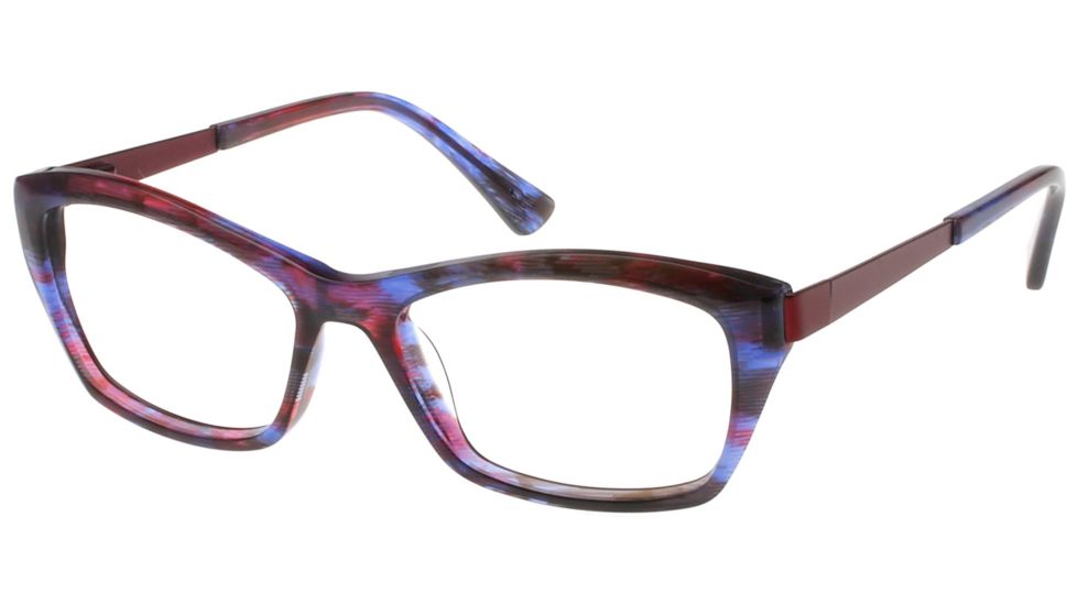 Exces 3129 Progressive Prescription Eyeglasses, Plum/Burgundy Frame, EX3129830PR