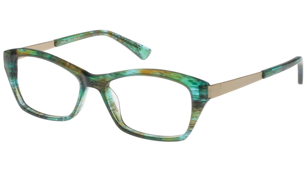 Exces 3129 Progressive Prescription Eyeglasses, Green/Gold Frame, EX3129831PR