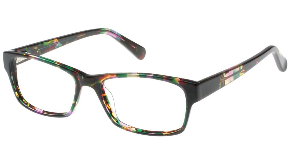 Exces 3135 Single Vision Prescription Eyeglasses, Brown/Green/Lilac Mottle Frame, EX3135532SV