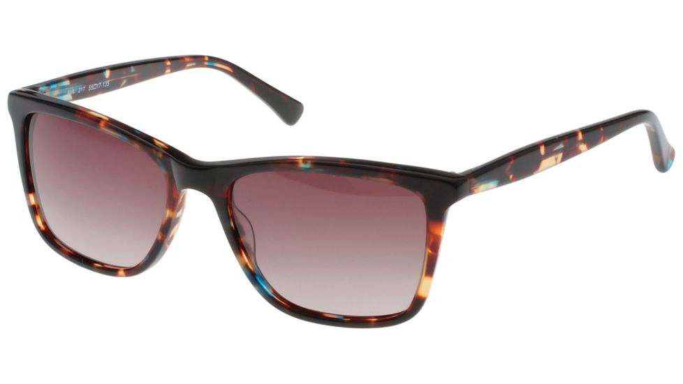 Exces Ava Bifocal Prescription Sunglasses, Tortoise/Blue Crystal Frame, EXAVA217BI