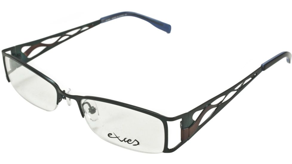 Exces Eyeglasses 3057 with Rx Prescription Lenses, Select Frame Color Blue-Brown Frame