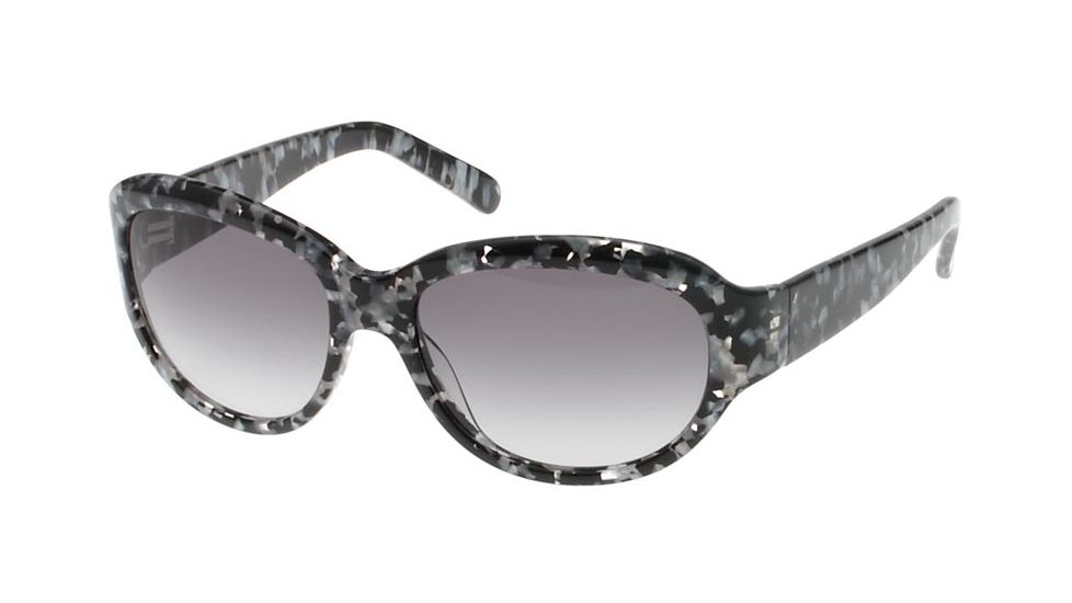 Exces Opal Eyeglasses - Black Marble Frame w/ Clear Lenses,Size 55-16-130 Opal-580