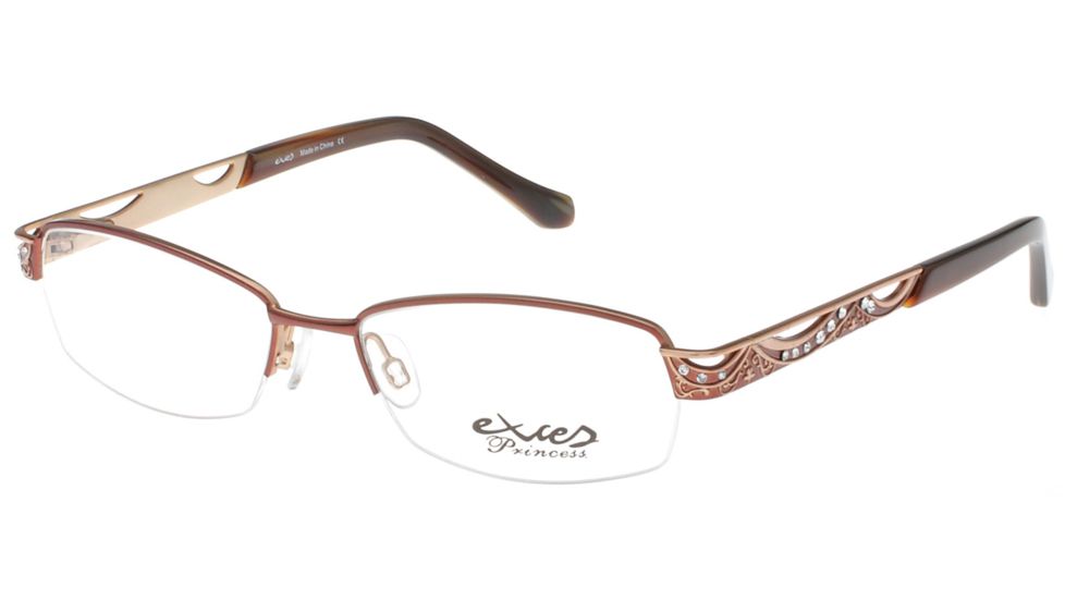 Exces Princess 109 Progressive Prescription Eyeglasses, Brown/Gold Frame, EXP109703PR