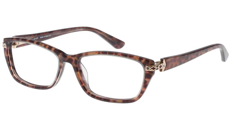 Exces Princess 128 Single Vision Prescription Eyeglasses, Brown Leopard Frame, EXP128629SV