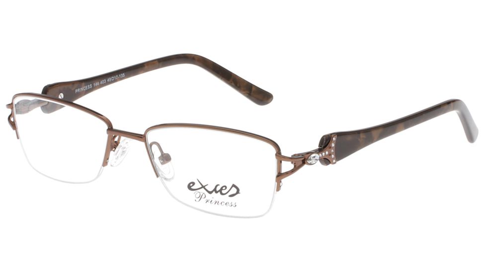 Exces Princess 144 Bifocal Prescription Eyeglasses, Brown/Marble Frame, EXP144403BI