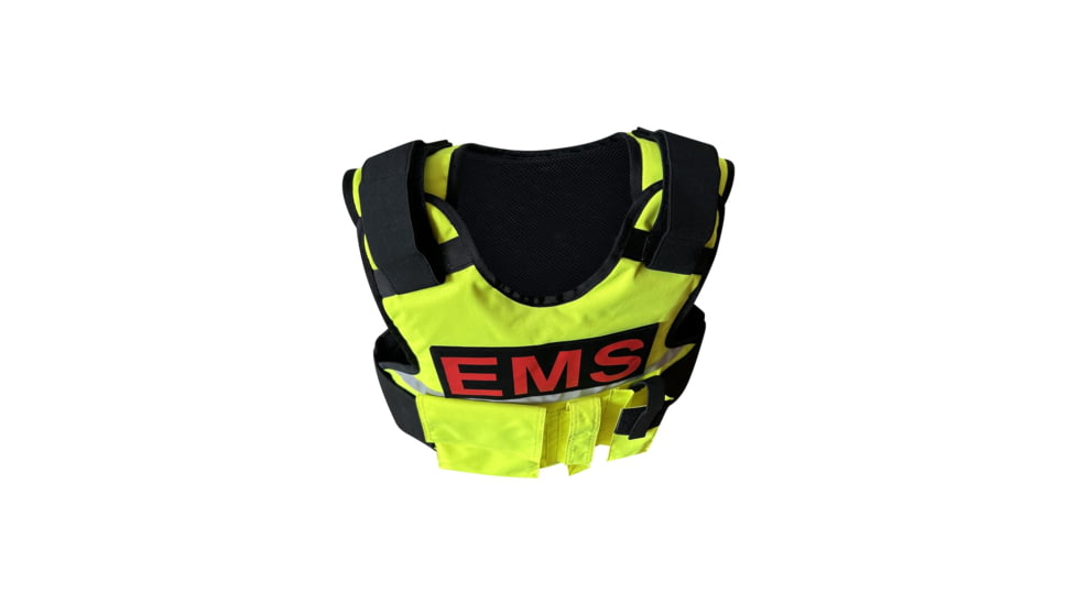 ExecDefense USA EMS Ballistic Vest, III-A, High-Vis Yellow, M, EXV-E22-M
