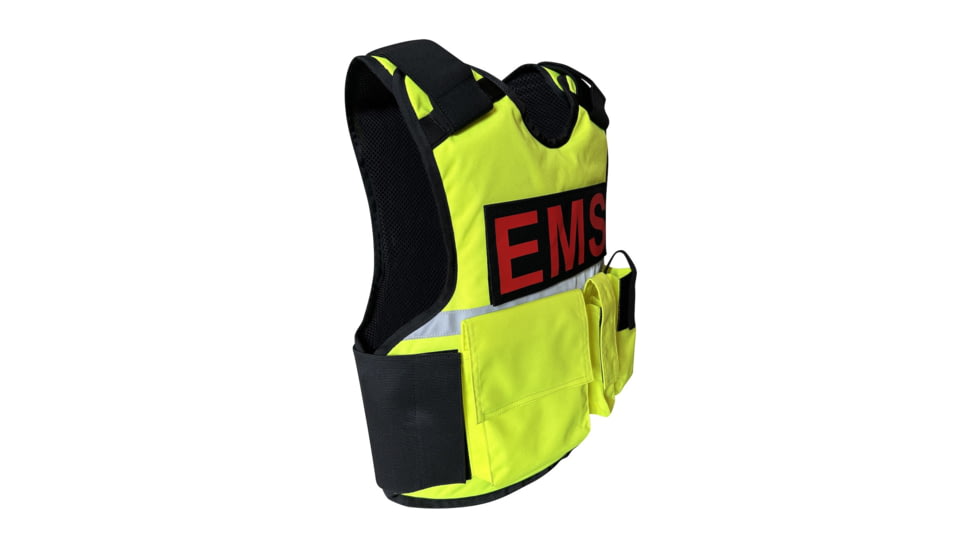 ExecDefense USA EMS Ballistic Vest, III-A, High-Vis Yellow, M, EXV-E22-M