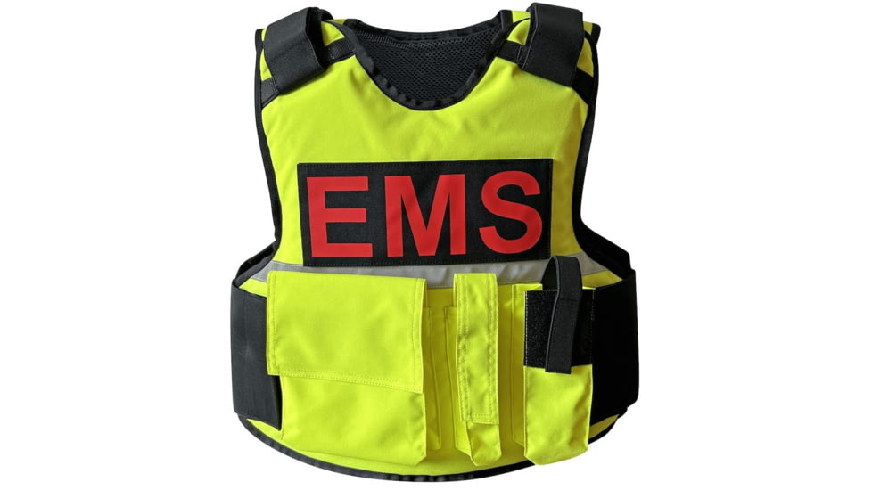 ExecDefense USA EMS Ballistic Vest, III-A, High-Vis Yellow, M, EXV-E22-M