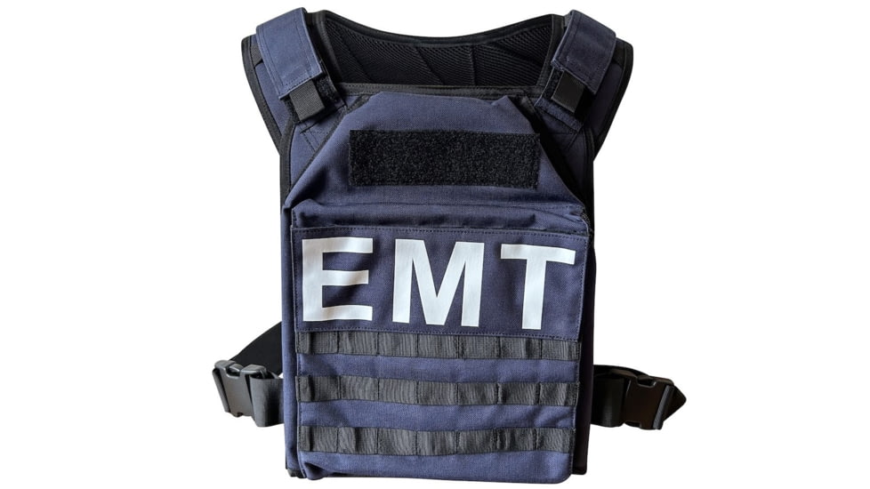 ExecDefense USA EMT / EMS Universal Fit Plate Carrier, Navy Blue, Universal Size, PC-EMT-01