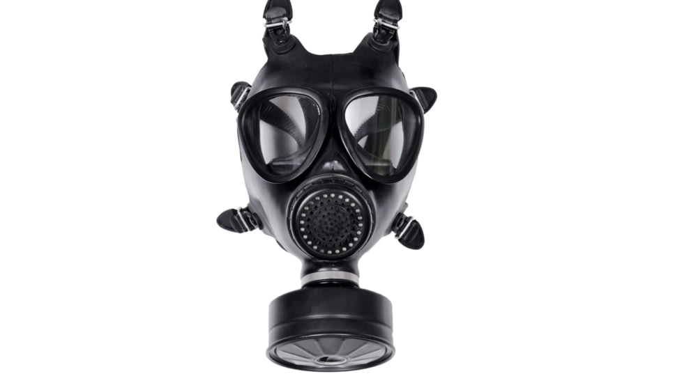 ExecDefense USA 2-Eye Gas Mask, Black, Universal Size, ED-GX027-S