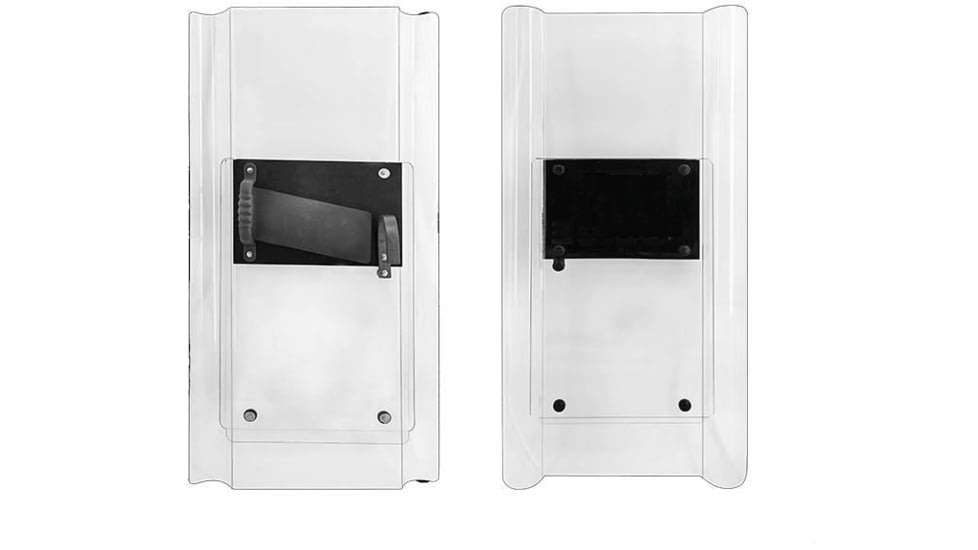 ExecDefense USA Interlocking Riot Shield, Transparent, Jumbo Size, 5.2 Height, ED-ILRS-J