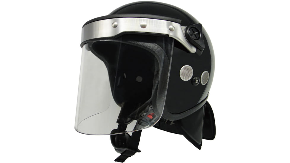 ExecDefense USA PROTEC-X Riot Helmet, Black, X-Large, EDX-072-XL