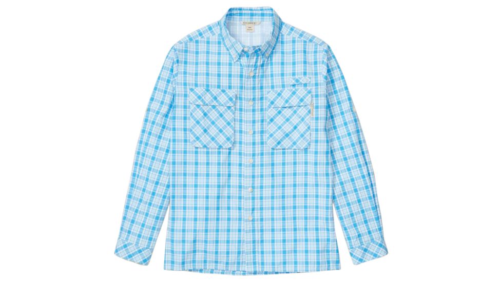 ExOfficio Air Strip Check Plaid Long Sleeve Shirt - Mens, Blue Bell, Extra Large, 1001-3159-5454-XL