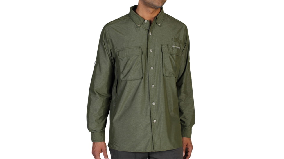 ExOfficio Air Strip Long Sleeve Shirt - Men's, Algae, Small, 583798 - MPN