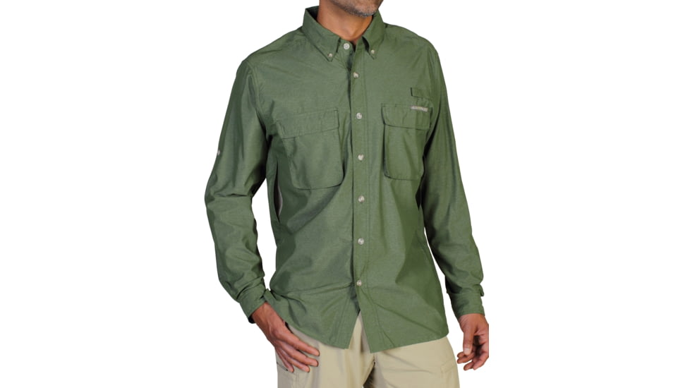ExOfficio Air Strip Long Sleeve Shirt - Men's, Avocado, Small, 10012035-6330-S