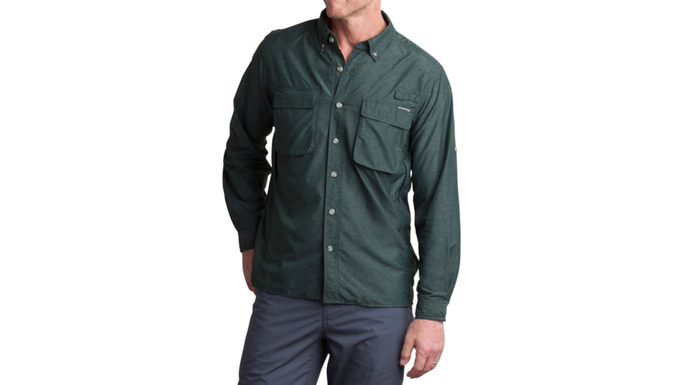ExOfficio Air Strip Long Sleeve Shirt - Men's, Deep Forest, Small, 1001-2035-6882-S